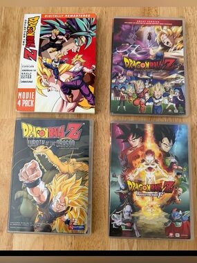 Dragon Ball Z Movie DVD Bundle Battle of Gods Resurrection F Movie 4 Pack Uncut